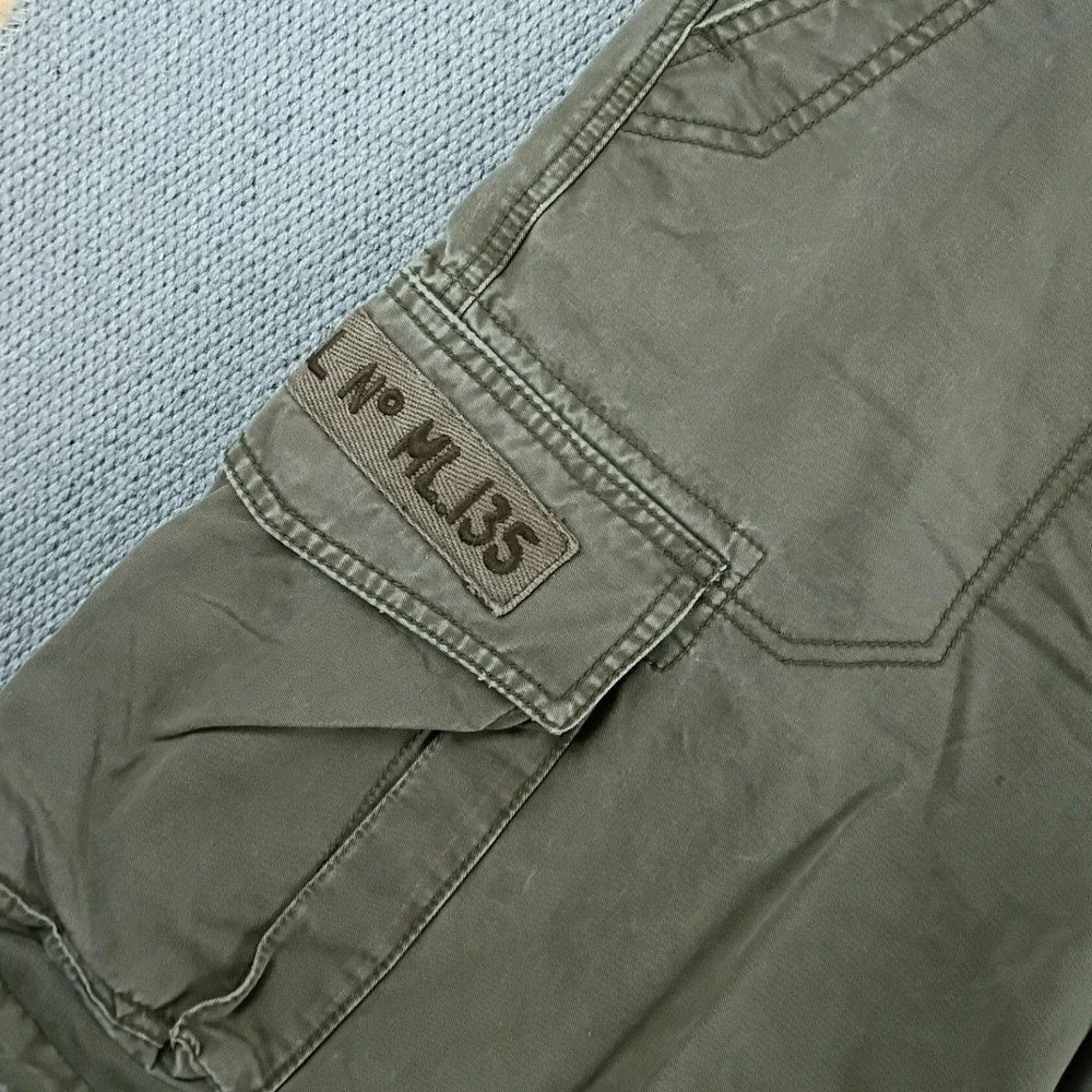 Old Navy Vintage Cargo Shorts Mens 34 Olive Green‎ Military Utility Thick 94105